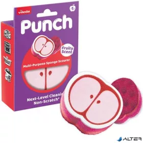   Súrolószivacs, multifunkciós, VILEDA "Punch Scrub 'n' Wipe", alma