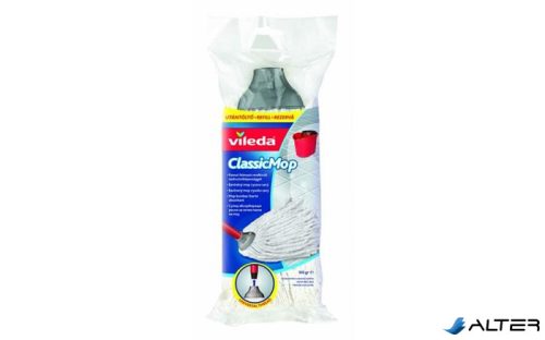 Gyorsfelmosó, nyél nélkül, pamut, VILEDA 'Classic Mop', fehér