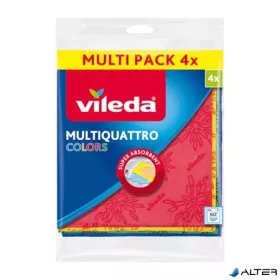   Törlőkendő, mikoszálas, 4 db, VILEDA "Multi Quattro"