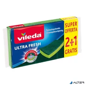   Súrolószivacs, 2+1 db, VILEDA "Ultra Fresh", zöld