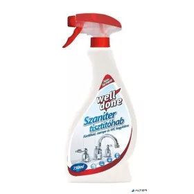 Szaniter tisztító hab, szórófejes, 0,75 l, WELL DONE