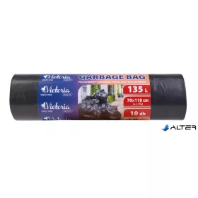 Szemeteszsák, 135 l, 10 db, 110x70 cm, VICTORIA FACILITY