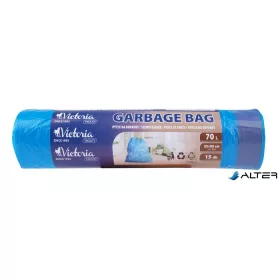   Szemeteszsák, zárószalagos, 70 l, 15 db, 55x80 cm, VICTORIA FACILITY