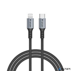   USB kábel, USB-C - Lightning (Apple), 1,2m, VERBATIM, fekete