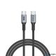USB kábel, USB-C - USB-C, 1,2 m, 60W, VERBATIM, fekete