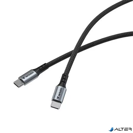 USB kábel, USB-C - USB-C, 1,2 m, 60W, VERBATIM, fekete