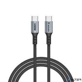 USB kábel, USB-C - USB-C, 1,2 m, 100W, VERBATIM, fekete