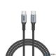 USB kábel, USB-C - USB-C, 1,2 m, 100W, VERBATIM, fekete