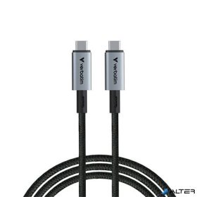 USB kábel, USB-C - USB-C, 1,2 m, 240W, VERBATIM, fekete