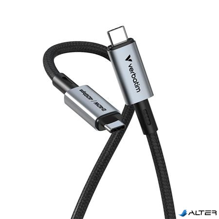 USB kábel, USB-C - USB-C, 1,2 m, 240W, VERBATIM, fekete