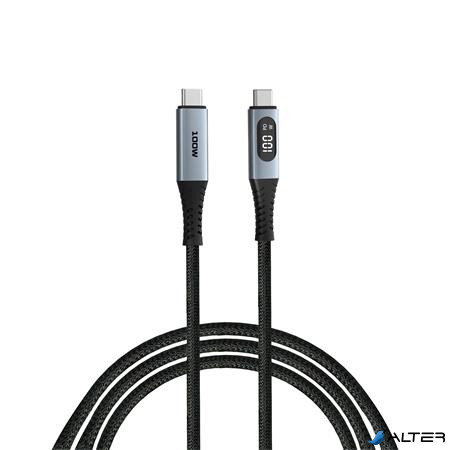 USB kábel, USB-C - USB-C, 1,2 m, 100W, teljesítménykijelzővel, VERBATIM