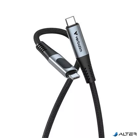 USB kábel, USB-C - USB-C, 1,2 m, 240W, teljesítménykijelzővel, VERBATIM