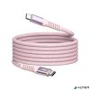 USB kábel, USB-C - USB-C, 1,2 m, 60W, mágneses, VERBATIM, rózsaszín