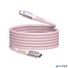 USB kábel, USB-C - USB-C, 1,2 m, 100W, mágneses, VERBATIM, rózsaszín