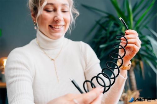 USB kábel, USB-C - USB-C, 1,2 m, 60W, mágneses, VERBATIM, fekete