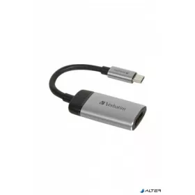 Adapter, USB-C/HDMI, 4K, VERBATIM, alumínium-fekete