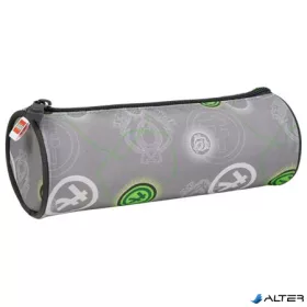   Tolltartó, henger alakú, cipzáras, LEGO 'Ninjago Elemental Master of Energy', szürke-mintás