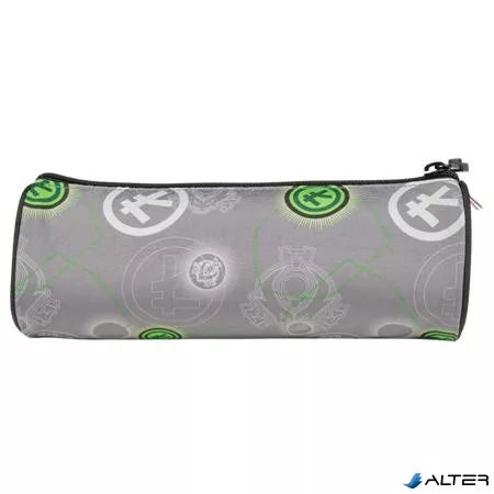 Tolltartó, henger alakú, cipzáras, LEGO "Ninjago Elemental Master of Energy", szürke-mintás