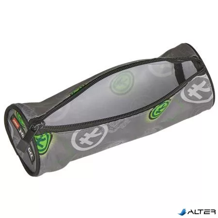 Tolltartó, henger alakú, cipzáras, LEGO "Ninjago Elemental Master of Energy", szürke-mintás