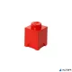 Tárolódoboz, szögletes, LEGO, piros