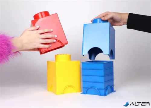 Tárolódoboz, szögletes, LEGO, kék