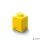 Tárolódoboz, szögletes, LEGO, sárga