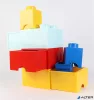 Tárolódoboz, szögletes, LEGO, sárga