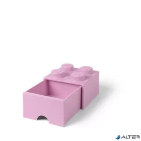 Tárolódoboz, fiókos, LEGO "Brick", rózsaszín