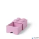 Tárolódoboz, fiókos, LEGO 'Brick', rózsaszín