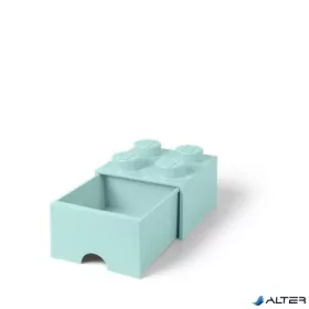 Tárolódoboz, fiókos, LEGO "Brick", vízkék