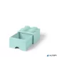 Tárolódoboz, fiókos, LEGO "Brick", vízkék