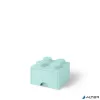 Tárolódoboz, fiókos, LEGO "Brick", vízkék