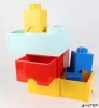 Tárolódoboz, fiókos, LEGO "Brick", vízkék