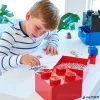 Tárolódoboz íróasztalra, fiókos, LEGO "Brick 2x2", piros