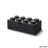 Tárolódoboz íróasztalra, fiókos, LEGO "Brick 4x2", fekete