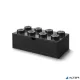 Tárolódoboz íróasztalra, fiókos, LEGO "Brick 4x2", fekete