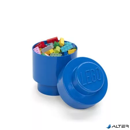 Tárolódoboz, henger, LEGO, kék