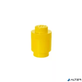 Tárolódoboz, henger, LEGO, sárga