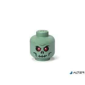 Tárolódoboz, fej, kicsi, LEGO, Green Skeleton