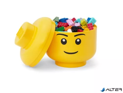 Tárolódoboz, fej, kicsi, LEGO, Boy