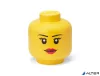 Tárolódoboz, fej, nagy, LEGO, Girl