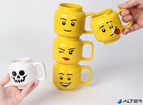 Bögre, kerámia, 255 ml, LEGO, Skeleton