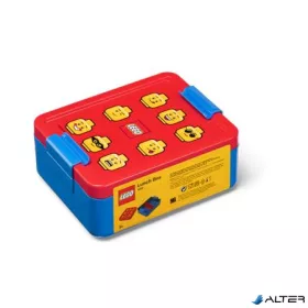   Uzsonnás doboz, LEGO 'Classic', kék-piros-mintás