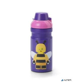   Kulacs, 390 ml, LEGO "Bee", lila-rózsaszín-mintás
