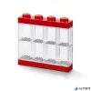 Gyűjtődoboz, minifiguráknak, 8 rekesz, LEGO, piros