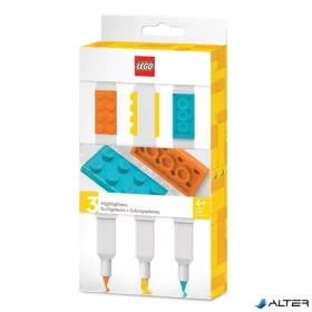   Szövegkiemelő készlet, kétvégű, LEGO, 3 különböző szín