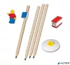 Grafitceruza szett, HB, hegyezővel, radírral, mini figurával, LEGO