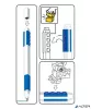 Zseléstoll, 0,7 mm, kupakos, mini figurával, LEGO, kék