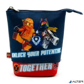   Tolltartó, cipzáras, pop-up, LEGO 'Ninjago Together', kék-piros-mintás