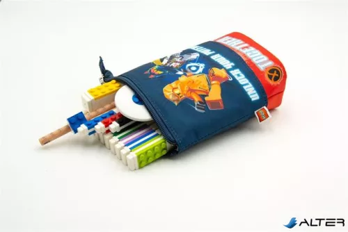 Tolltartó, cipzáras, pop-up, LEGO "Ninjago Together", kék-piros-mintás